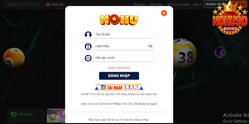 Đăng nhập Nohu90 vô cùng dễ dàng, nhanh chóng